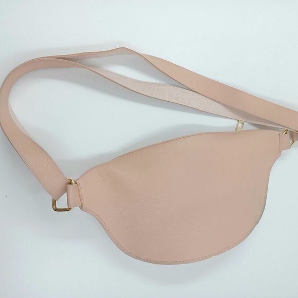 MEIXIAOME WMN'S Adjustable No Clip Belt Bag, Blush Pink & Gold.Vegan Leather Raw - Picture 4 of 7